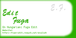 edit fuga business card